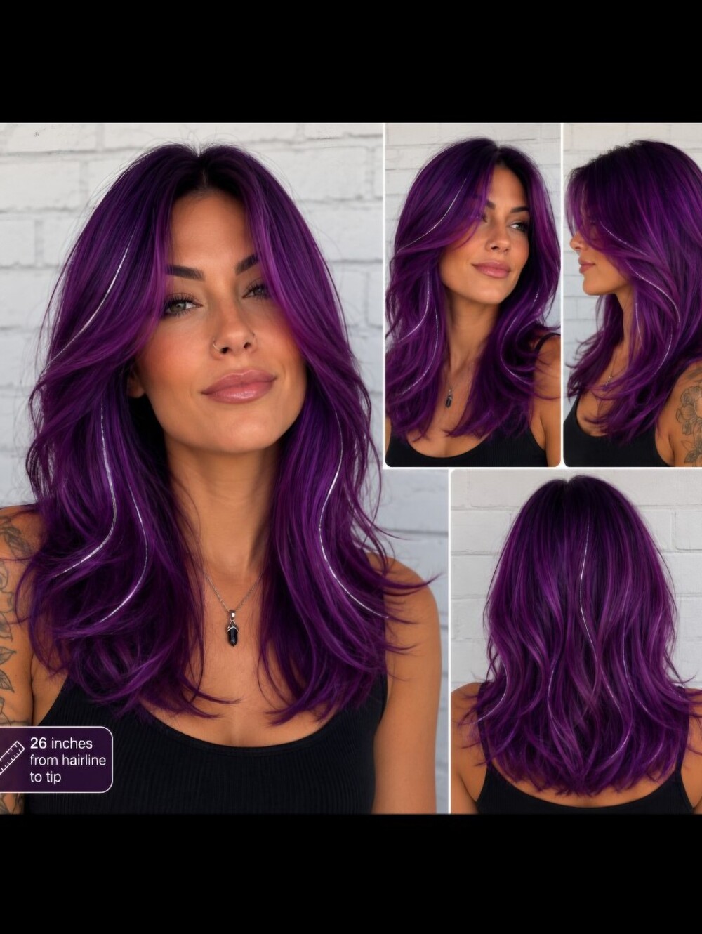Outre Lace Front Wig Vibrant Purple Long Layered Cosplay Wig
